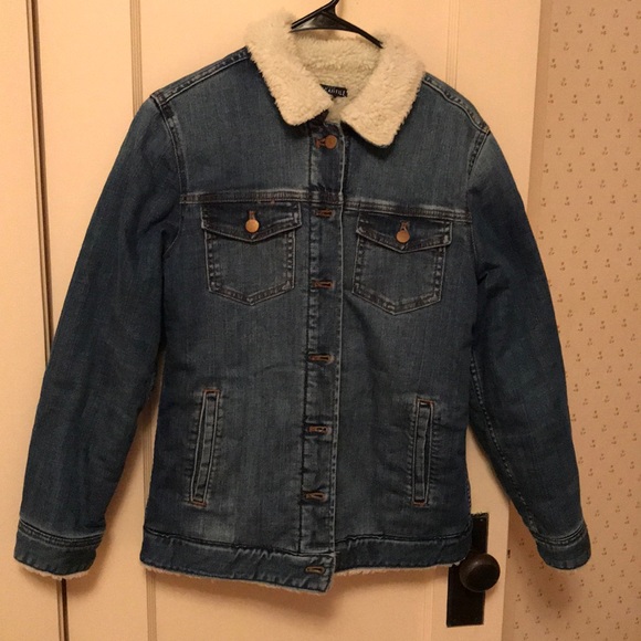 J. Crew Jackets & Blazers - J Crew MERCANTILE Sherpa  lined denim jacket.